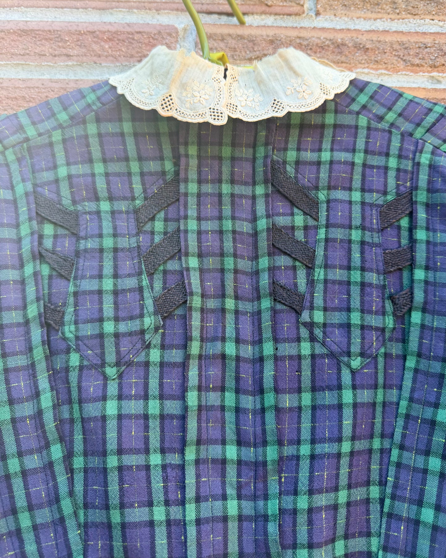 Victorian Plaid Wool Bodice [XS]