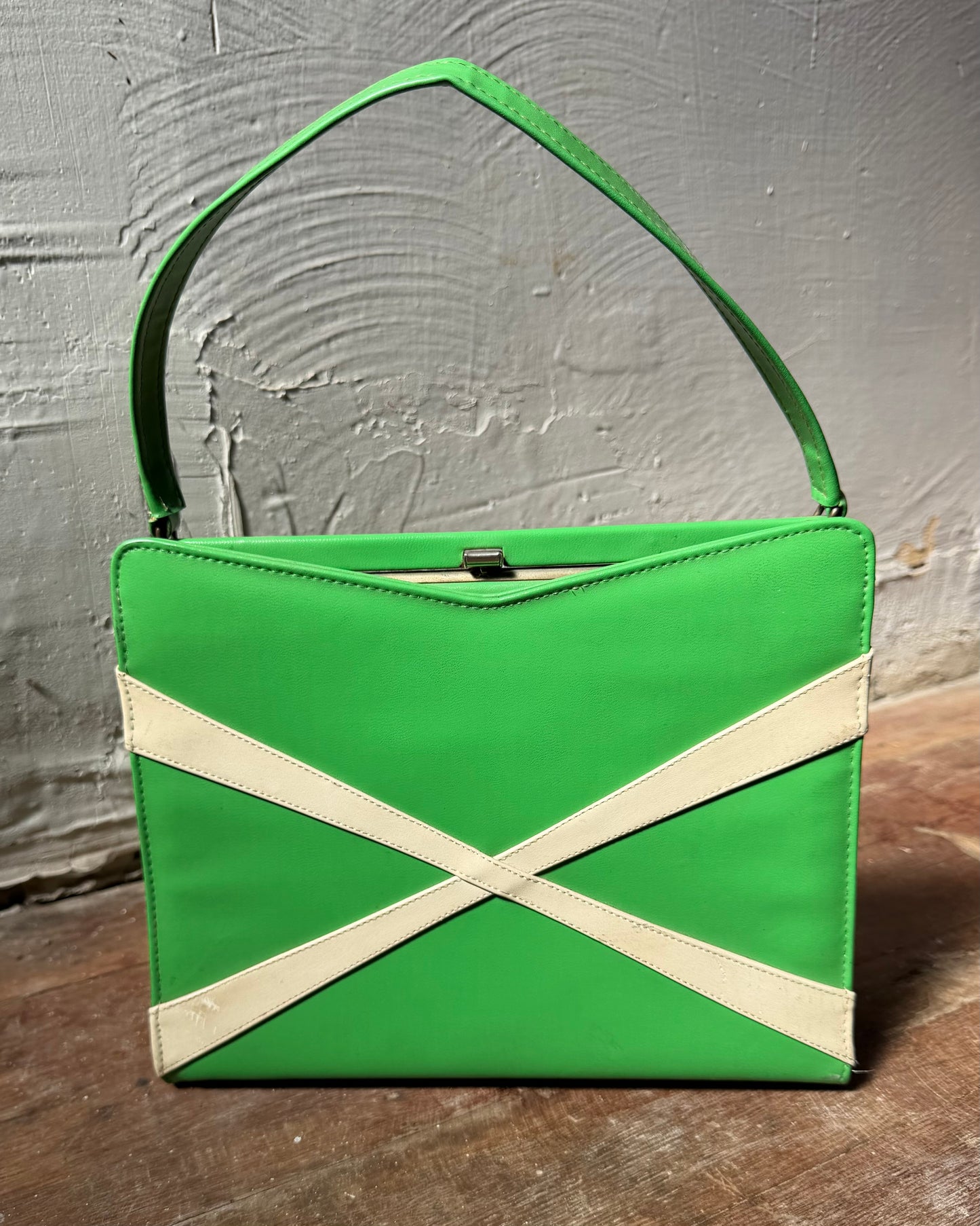 60s Electric Green Mod Handbag