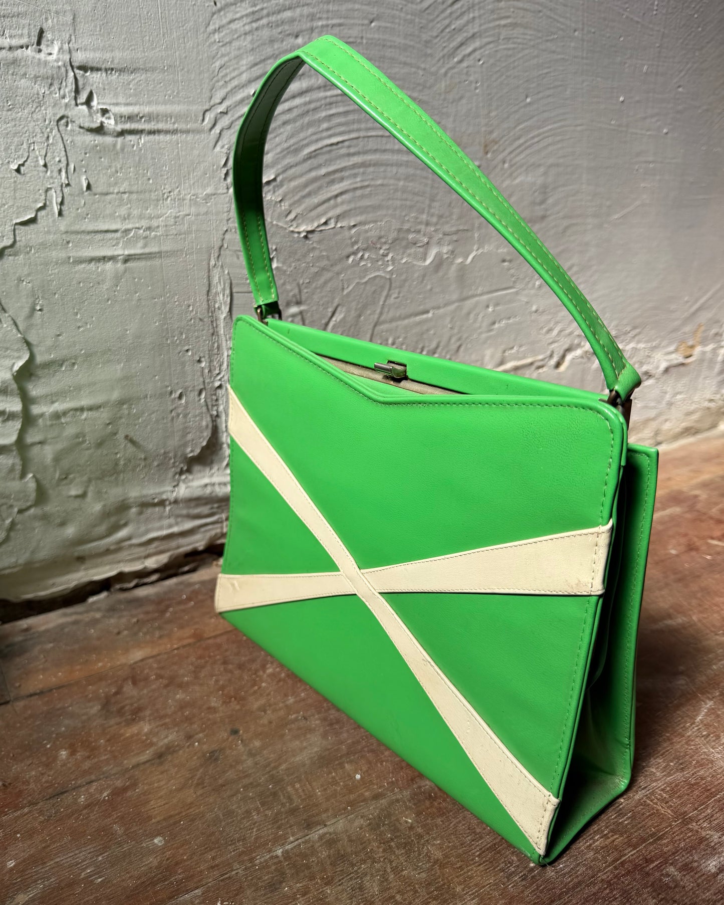 60s Electric Green Mod Handbag