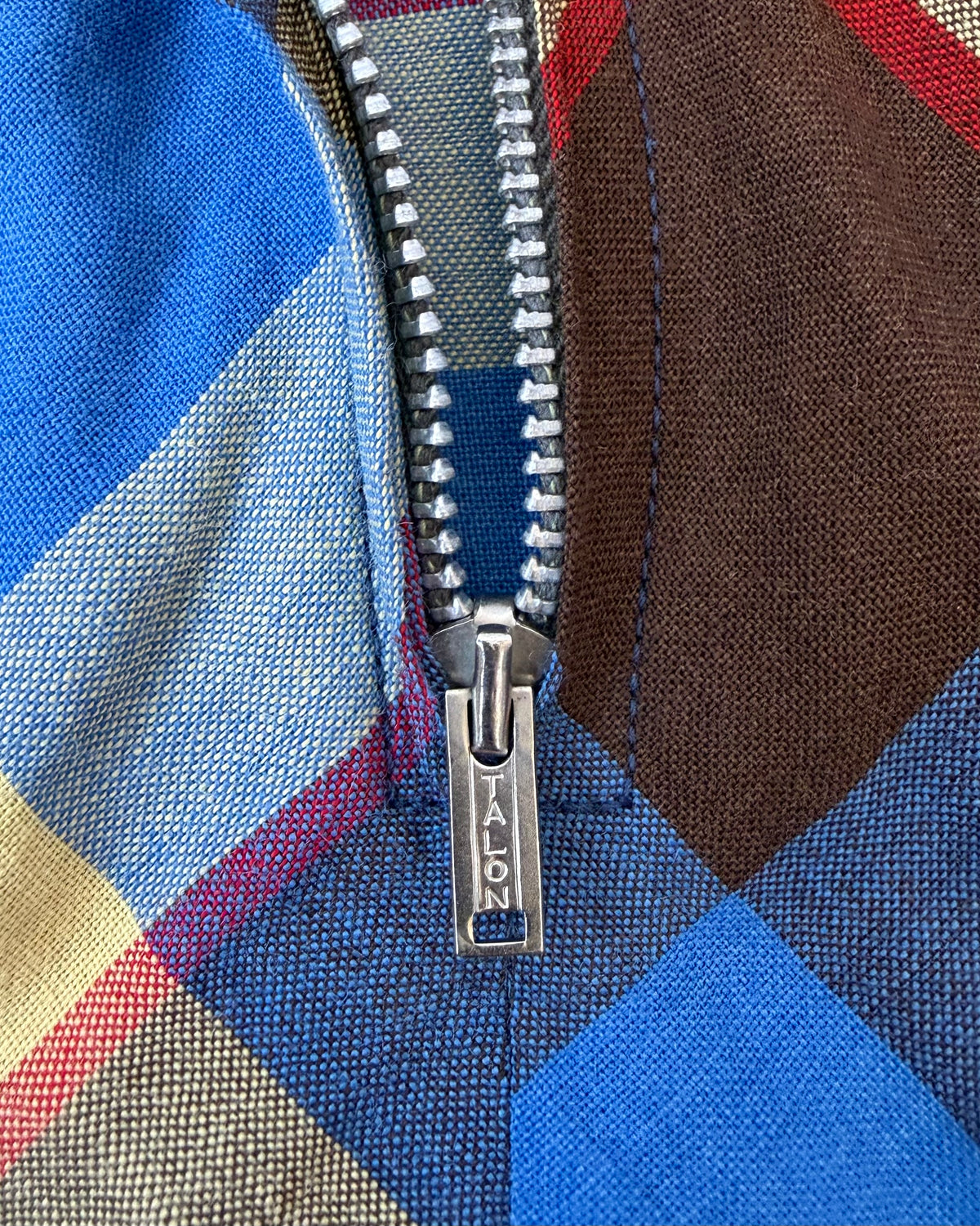 50s Pilgrim Plaid Rayon Gaucho Shirt [M]
