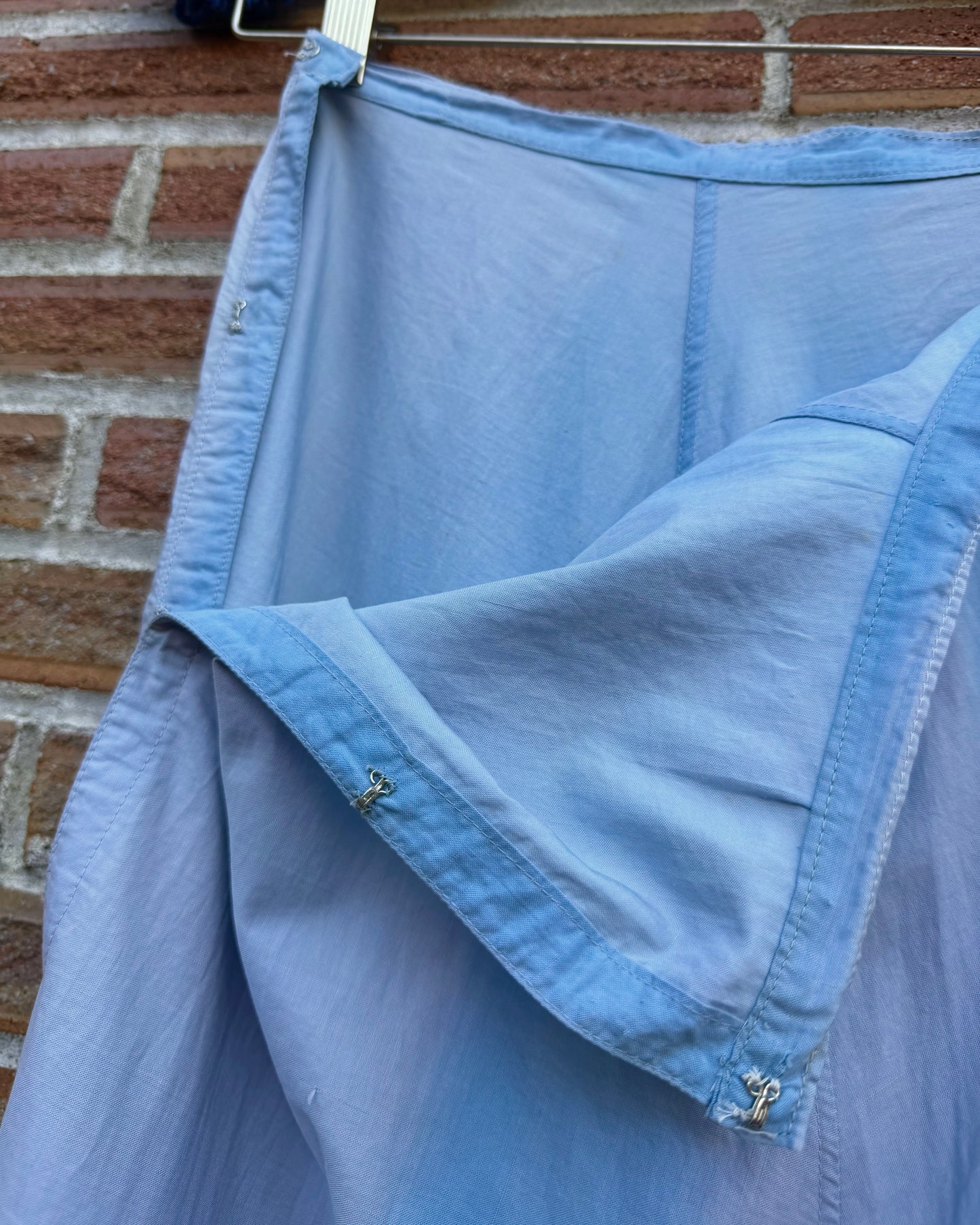 40s Power Blue Cotton Petticoat Skirt [26”]
