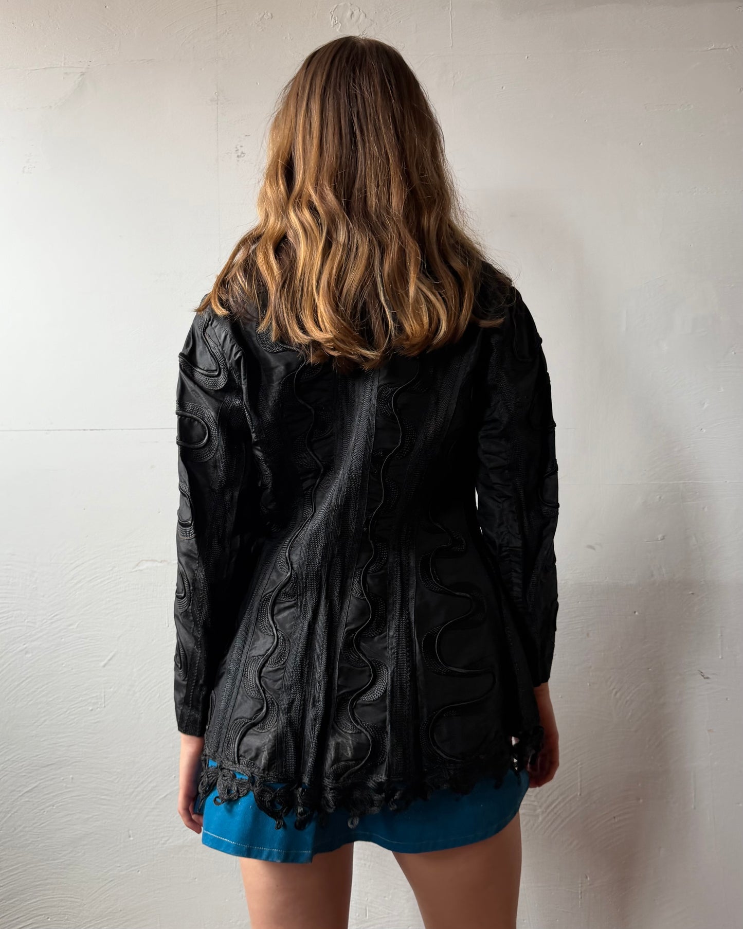 Victorian Black Silk Soutache Jacket [M]
