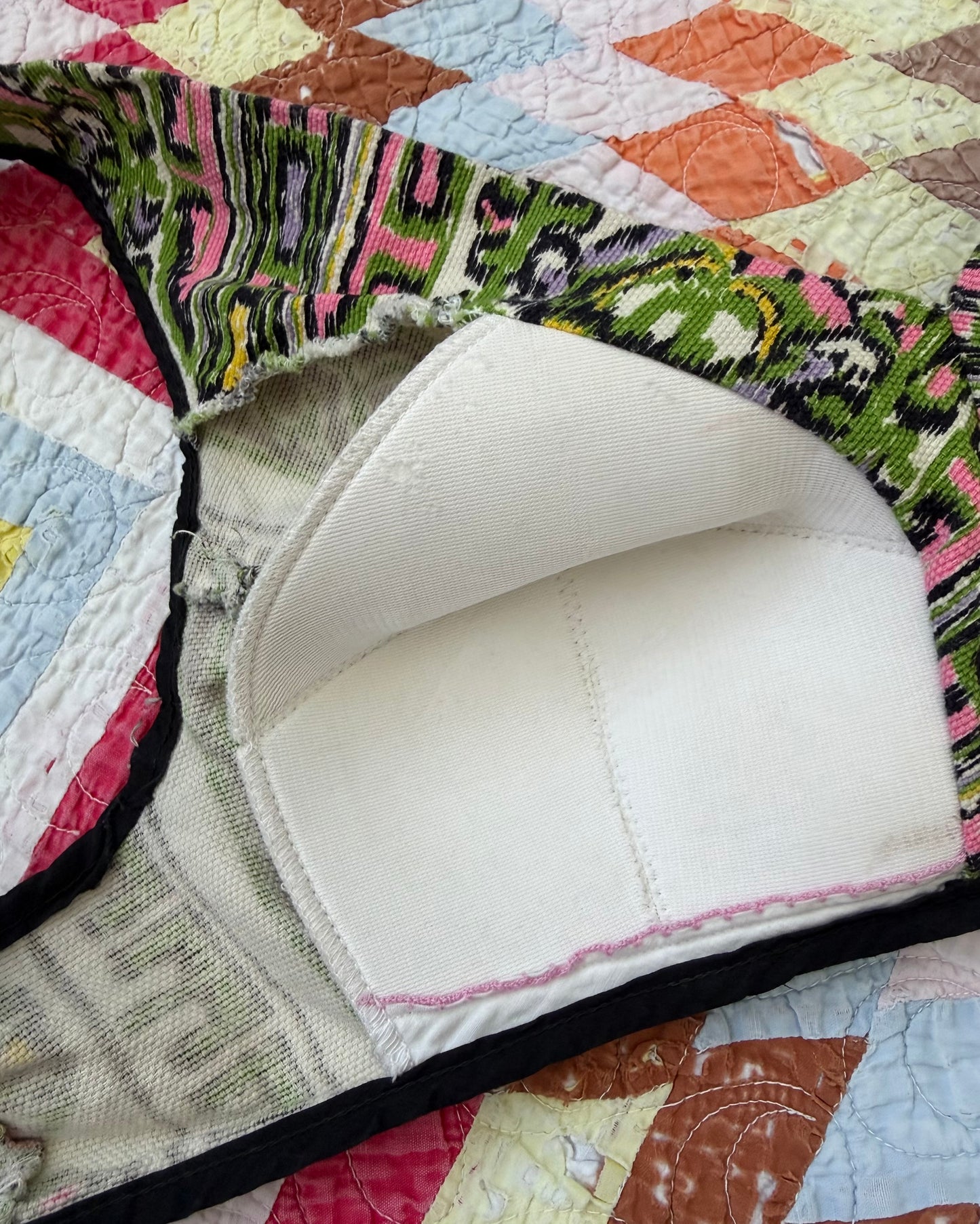 60s Cotton Tapestry Bikini Top [S/M]