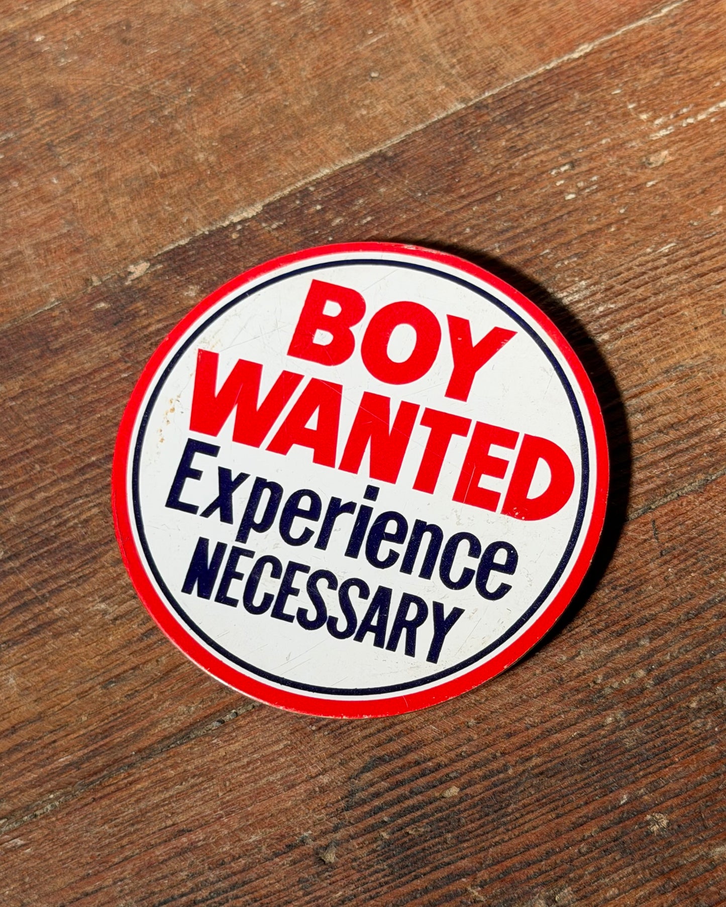 60s ‘Boy Wanted’ Pin