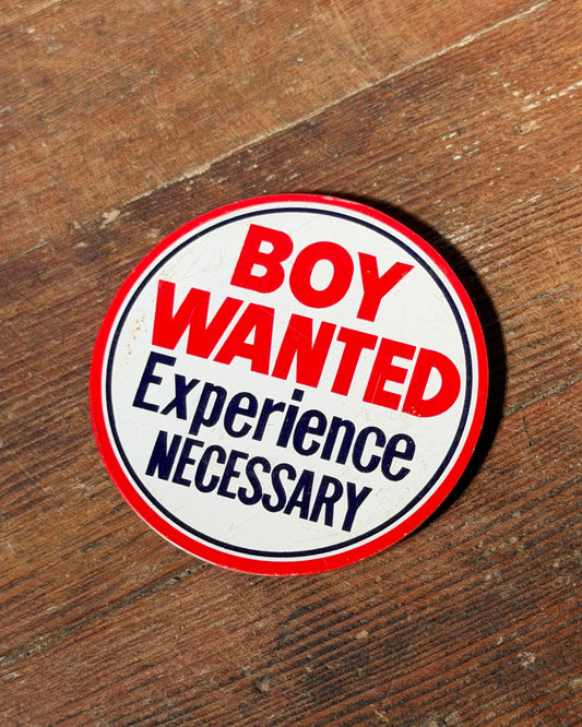 60s ‘Boy Wanted’ Pin