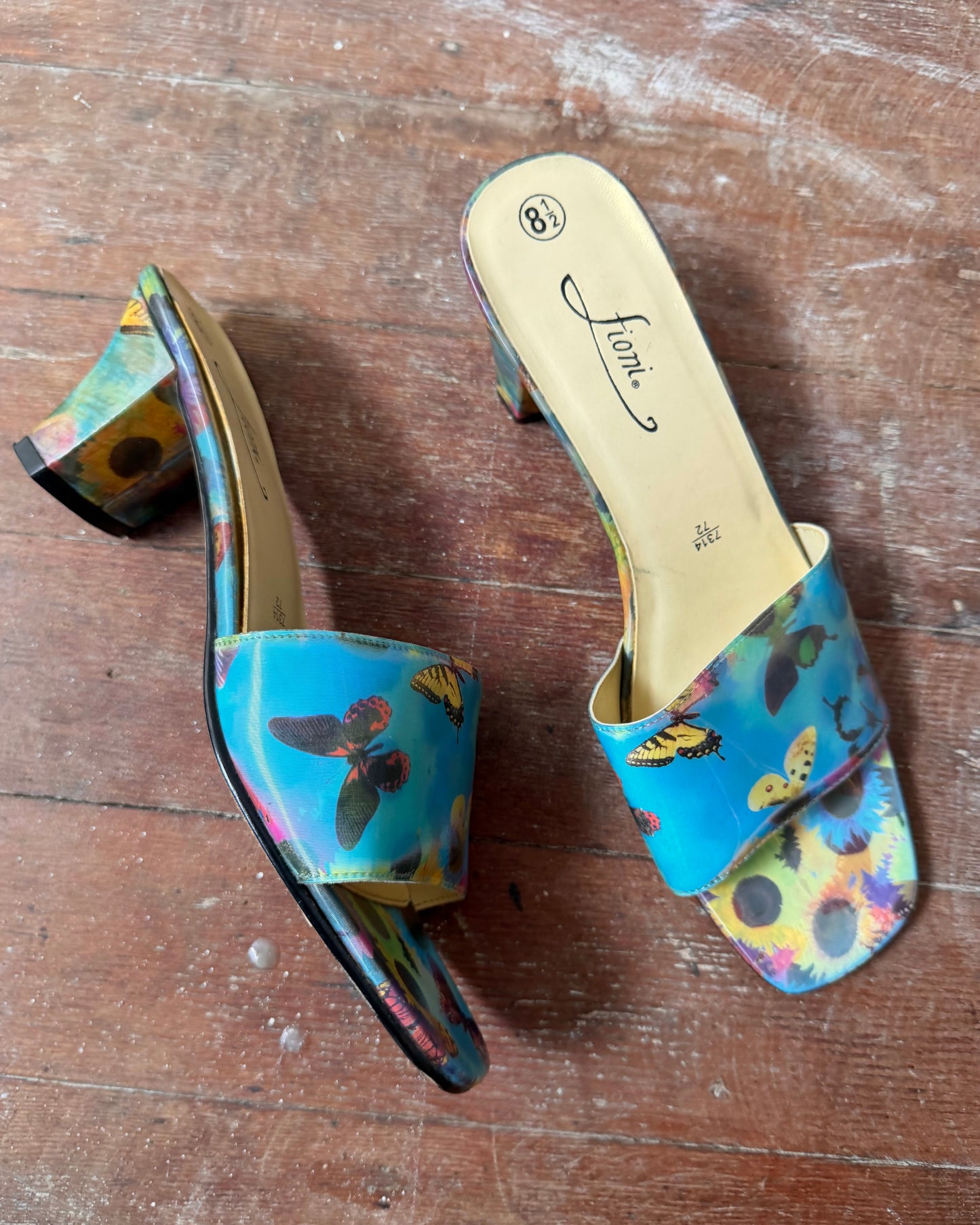 00s Lenticular Butterfly Mules [8.5]