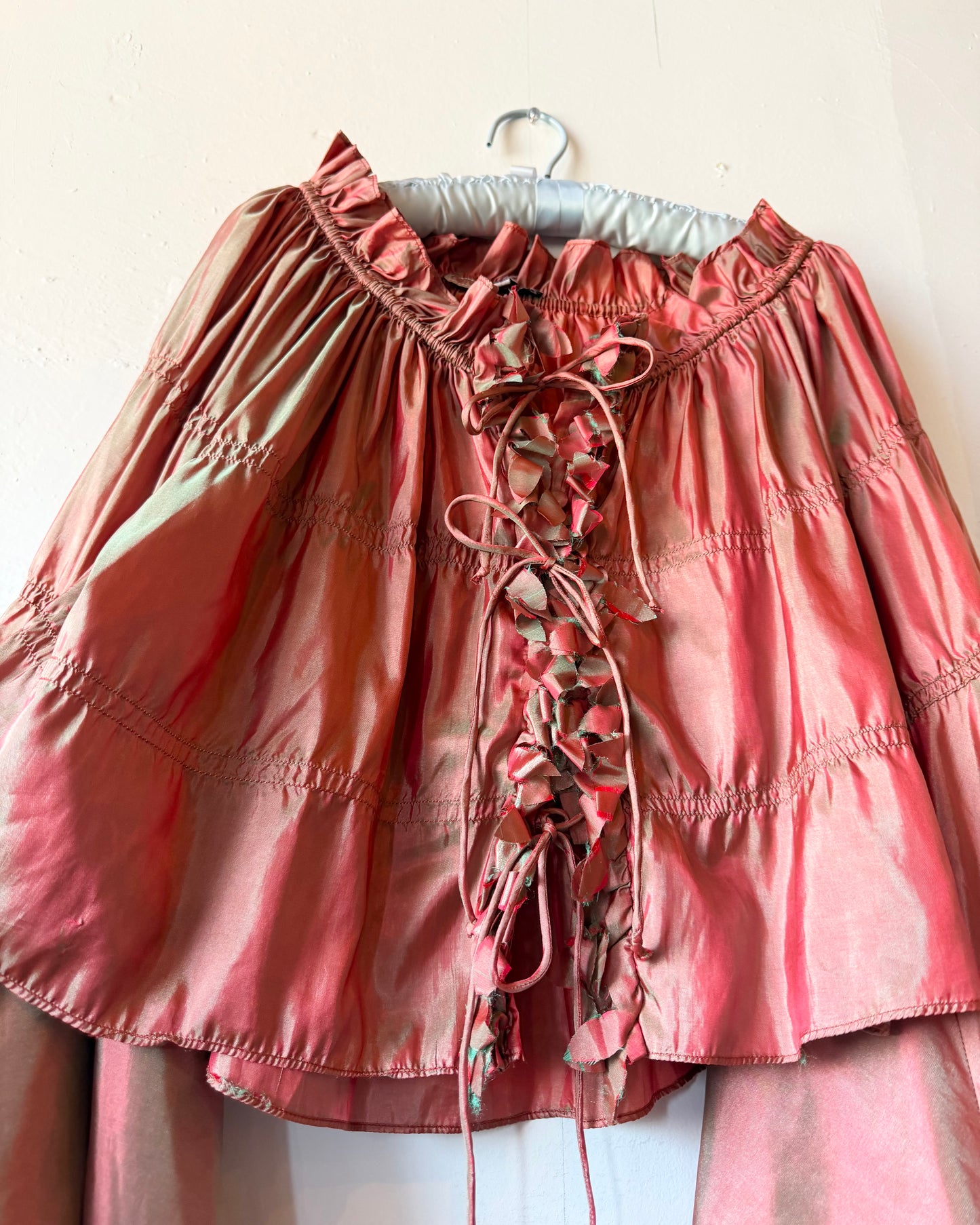 00s Iridescent Trumpet Sleeve Fairy Blouse [L/XL]