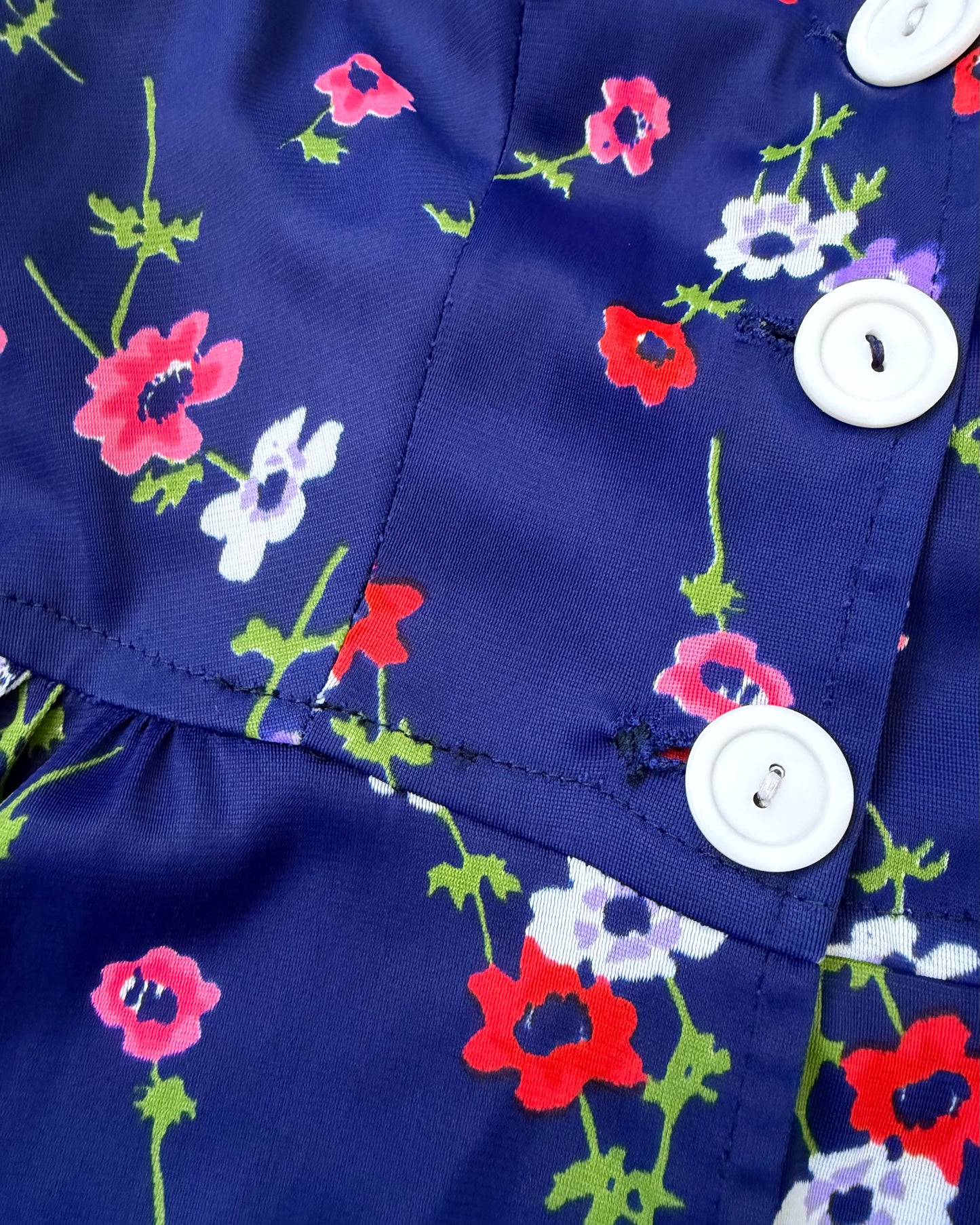 70s Collared Button Halter Top [S]