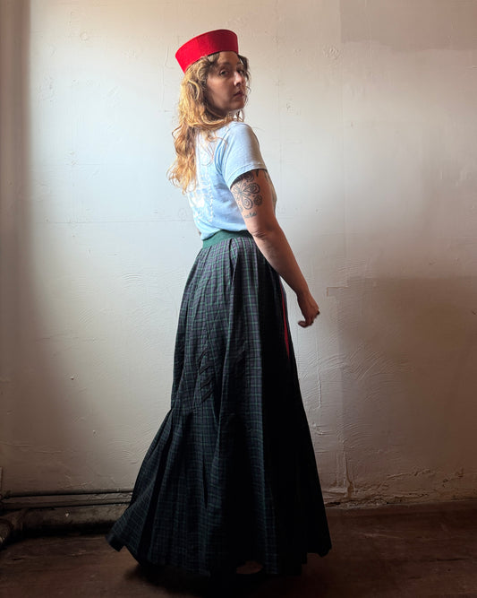 Victorian Plaid Wool Walking Skirt [29”]