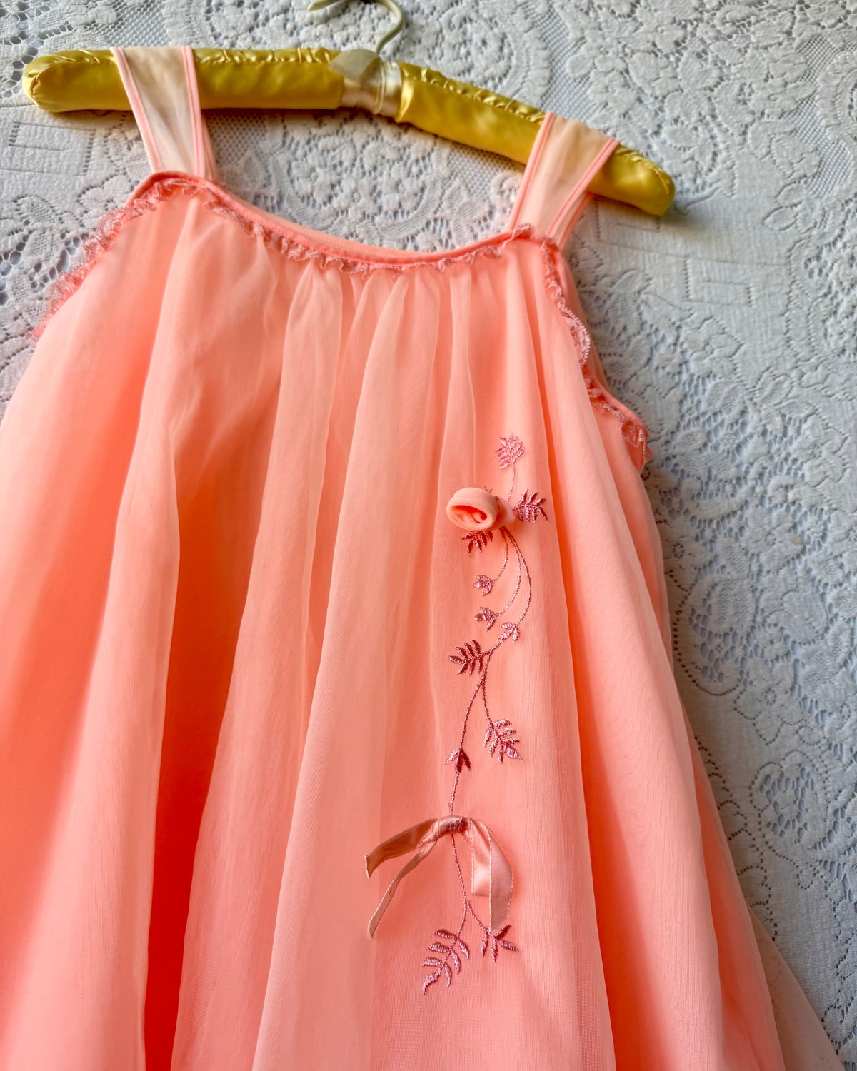 60s Peachy Pink Babydoll Top [M/L]