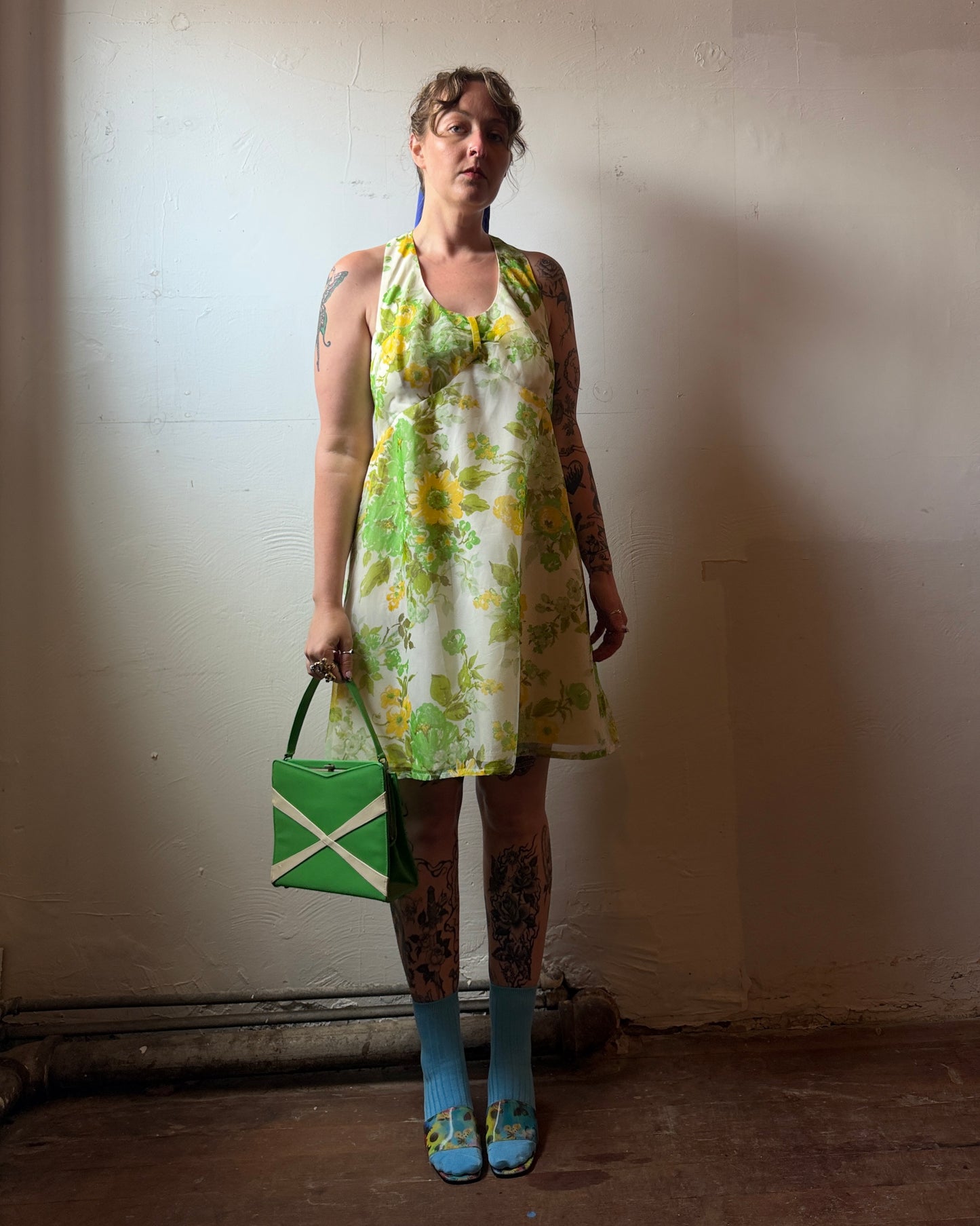 60s Electric Green Mod Handbag