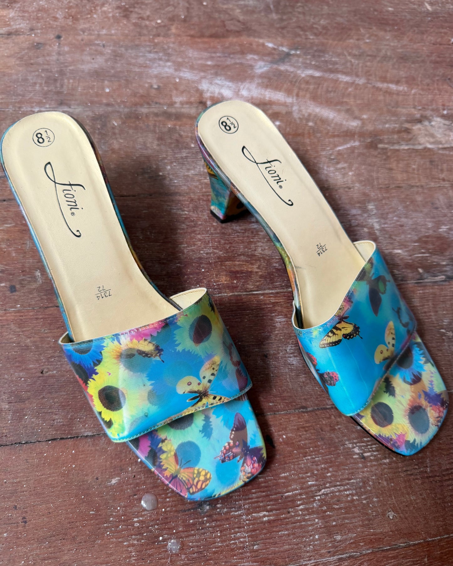 00s Lenticular Butterfly Mules [8.5]
