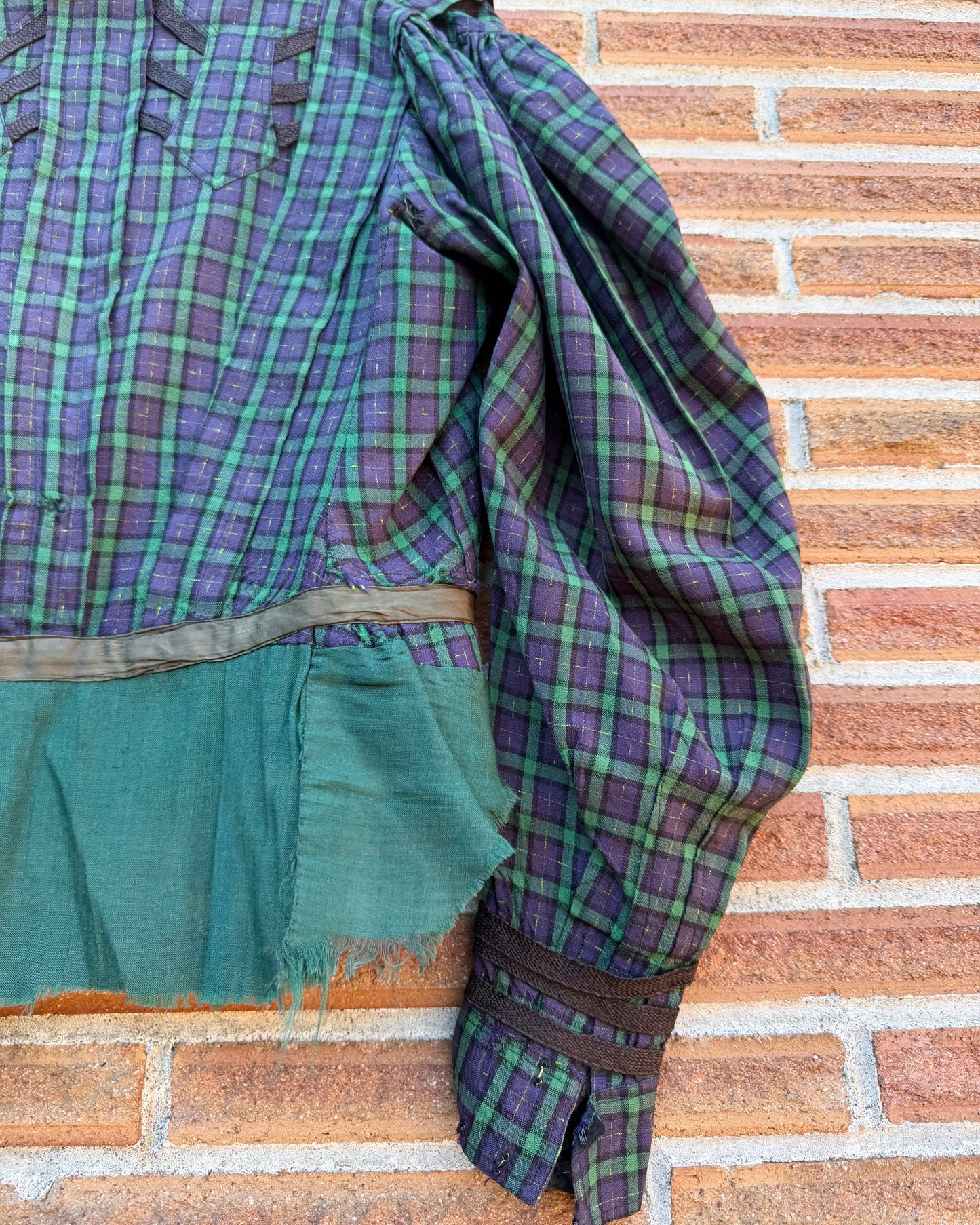 Victorian Plaid Wool Bodice [XS]