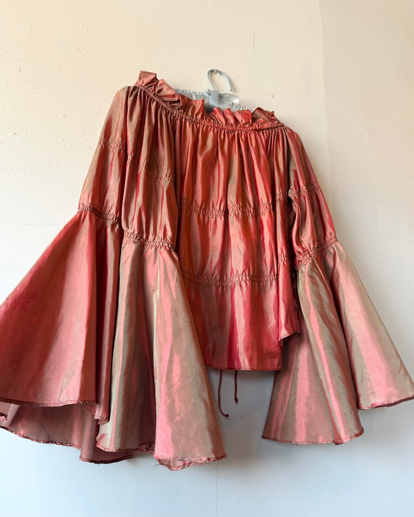 00s Iridescent Trumpet Sleeve Fairy Blouse [L/XL]