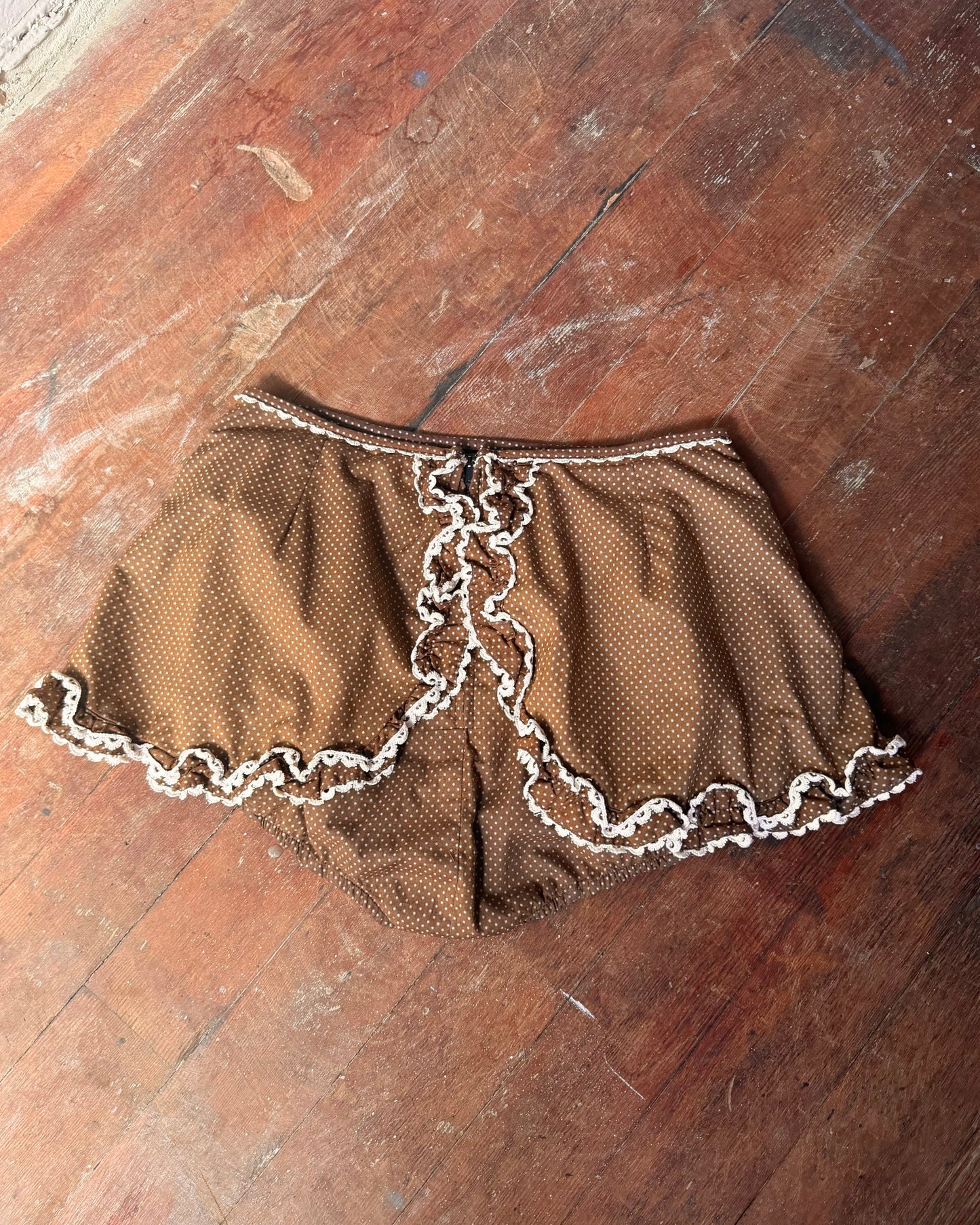 60s Bobbie Brooks Swiss Dot Play Skort [28”]