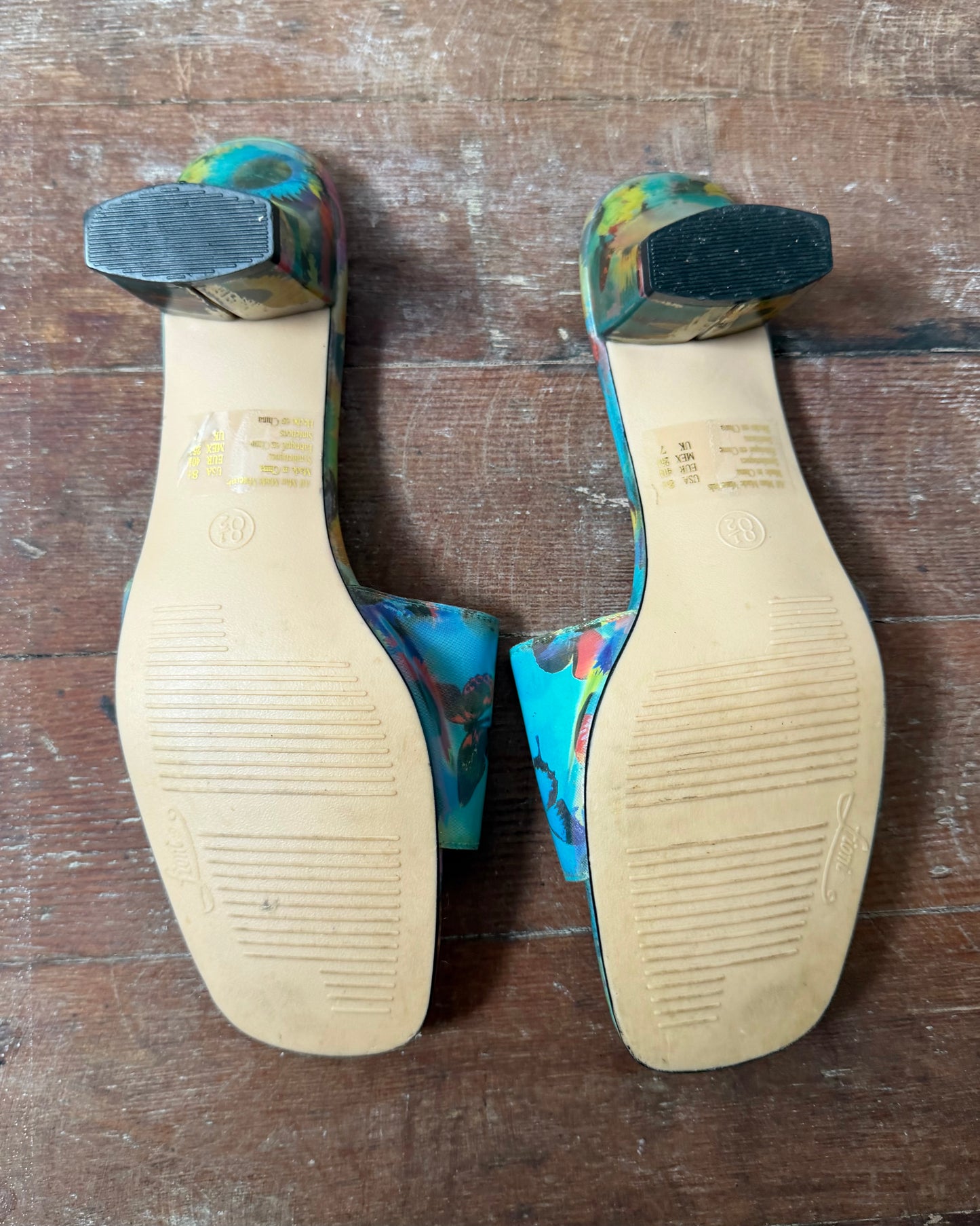 00s Lenticular Butterfly Mules [8.5]