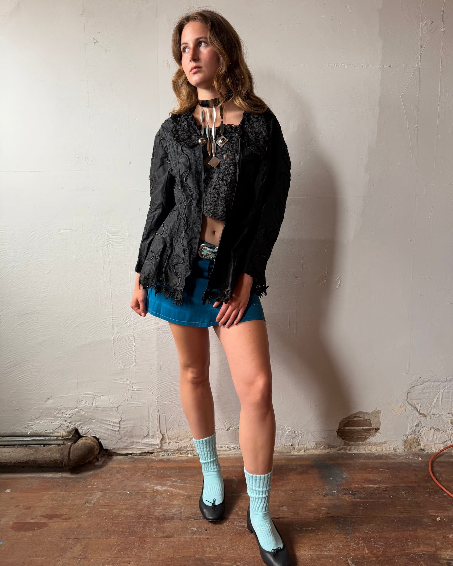 Victorian Black Silk Soutache Jacket [M]