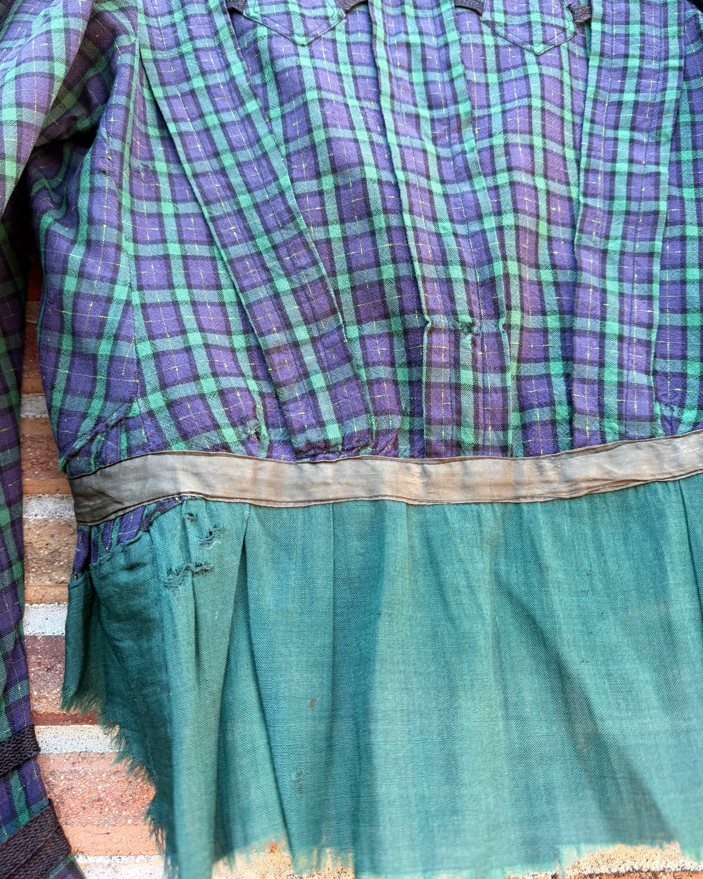 Victorian Plaid Wool Bodice [XS]