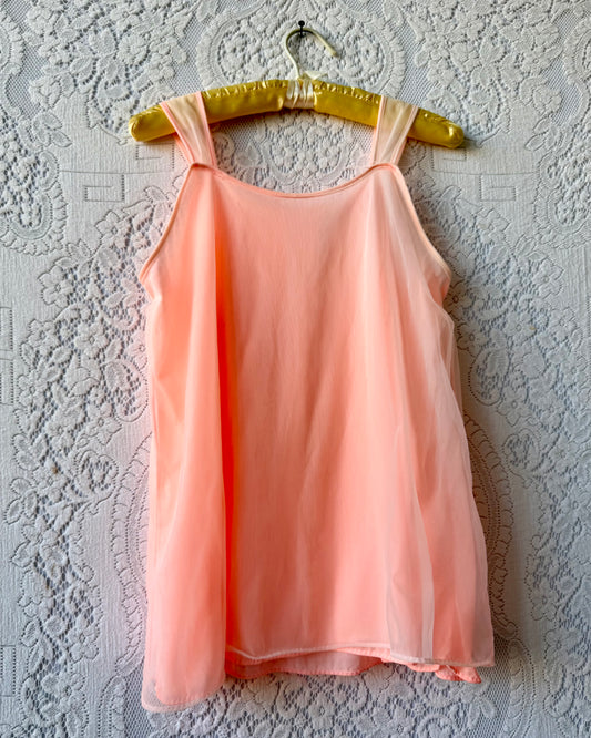60s Peachy Pink Babydoll Top [M/L]