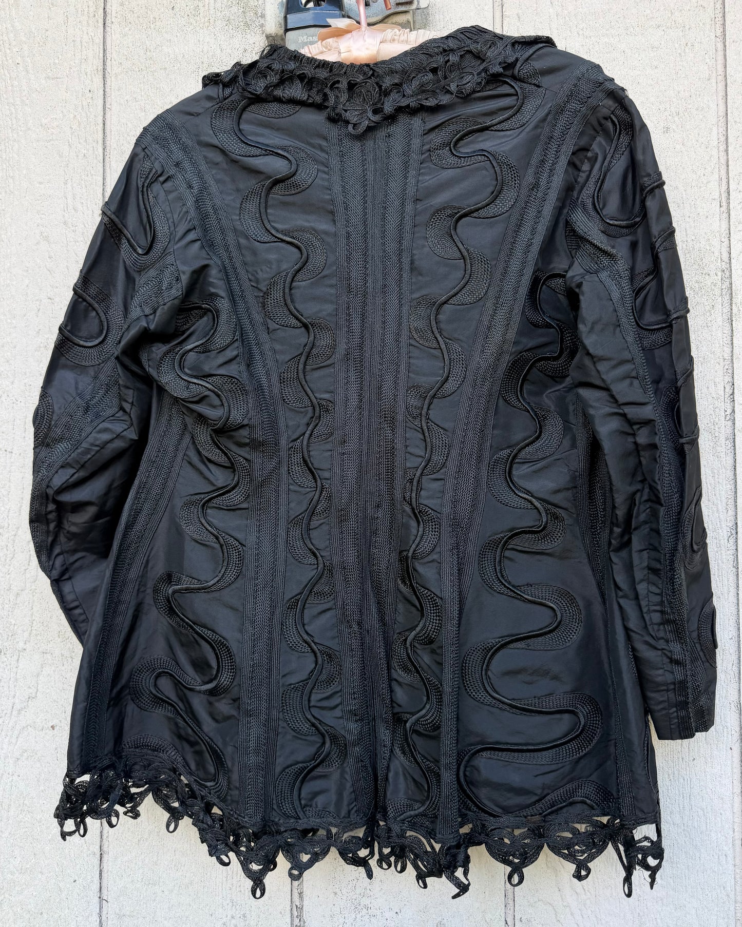 Victorian Black Silk Soutache Jacket [M]