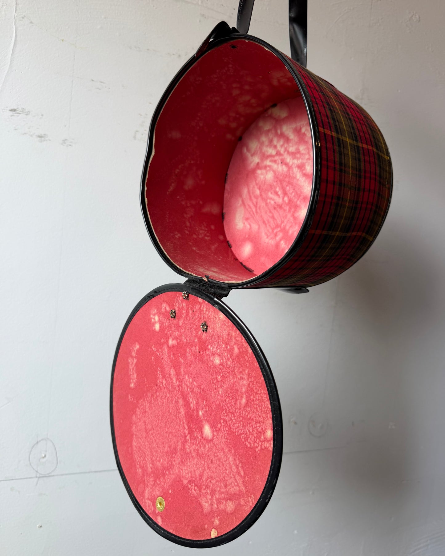 60s Plaid Hatbox Purse