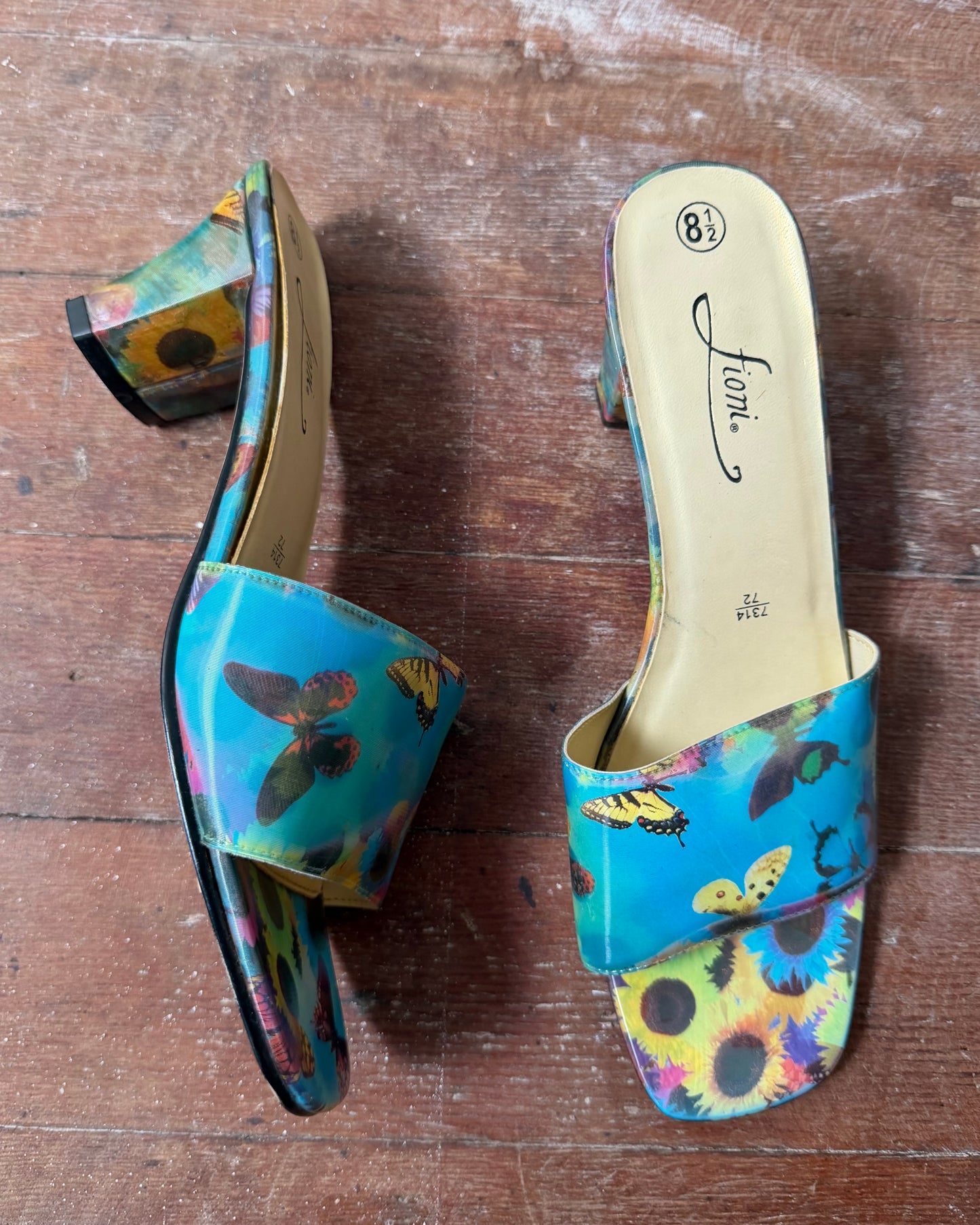 00s Lenticular Butterfly Mules [8.5]