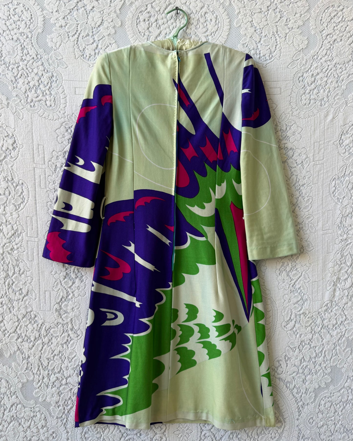 70s Hanae Mori Butterfly Mini Dress [S]