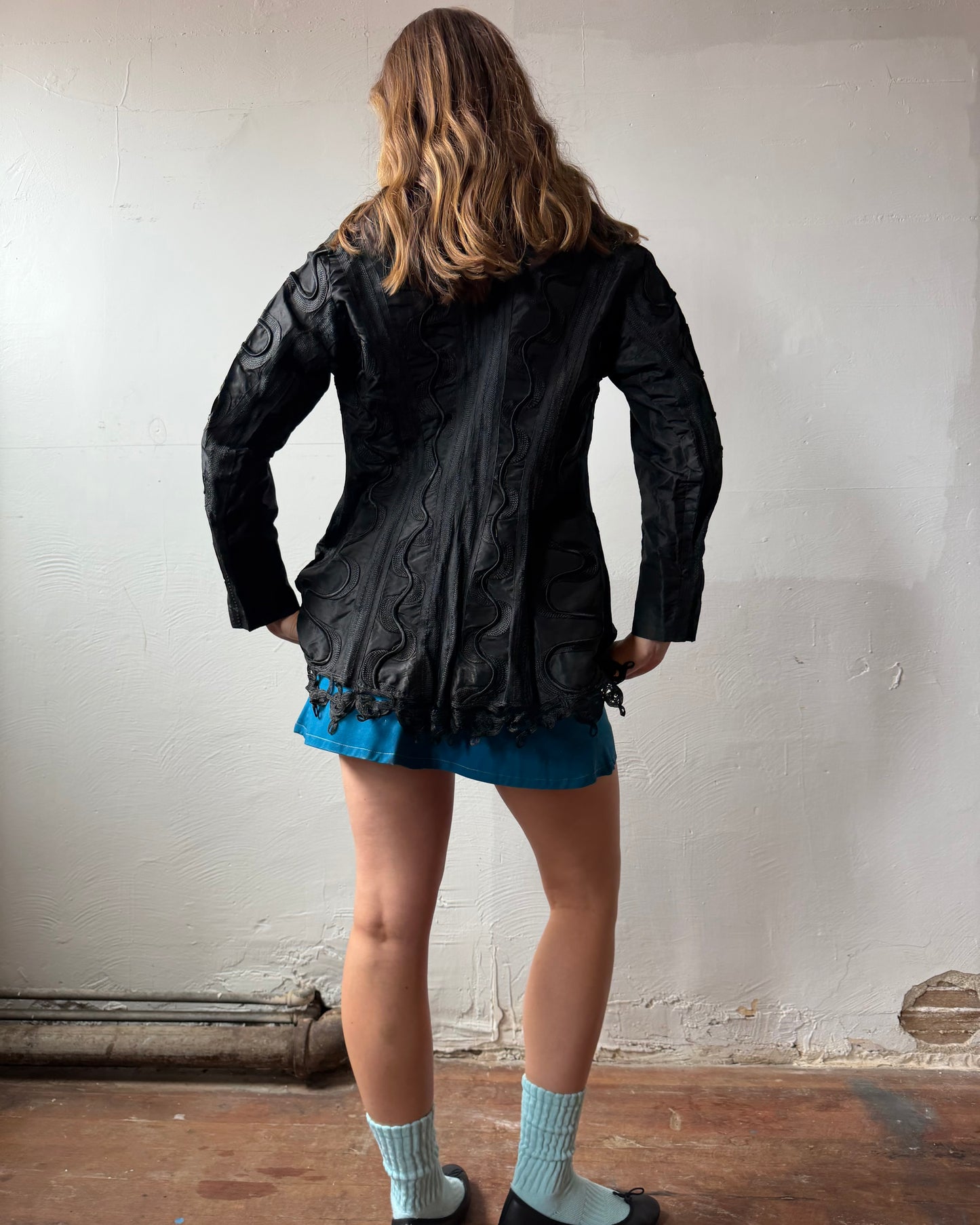 Victorian Black Silk Soutache Jacket [M]