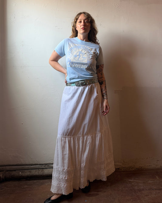 Edwardian Cotton Lace Insert Skirt [33”]