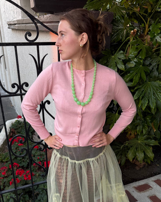 50s Baby Pink Cardigan [S/M]