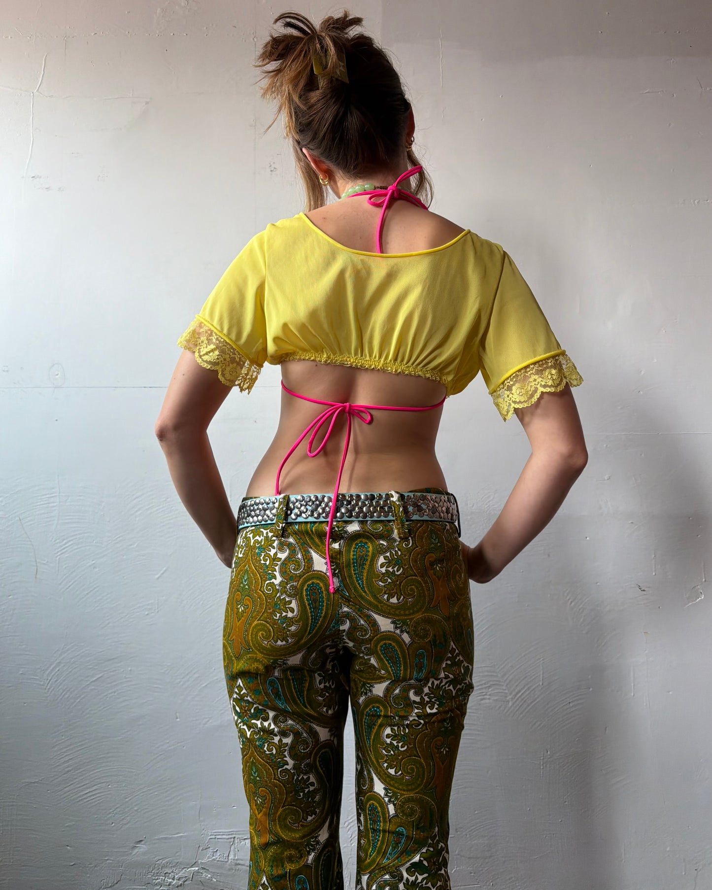 60s Paisley Kick Flare Capris [S/M]