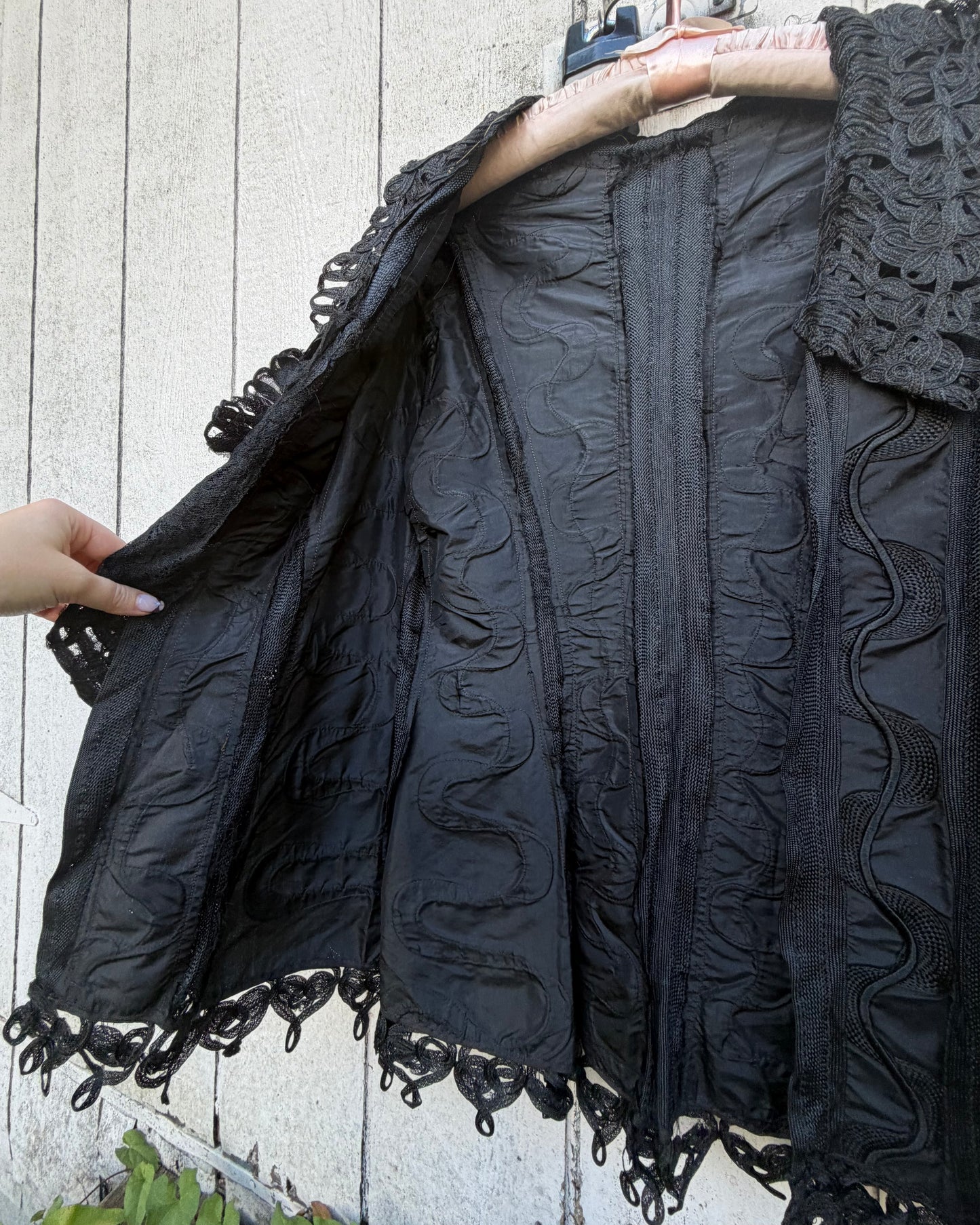 Victorian Black Silk Soutache Jacket [M]