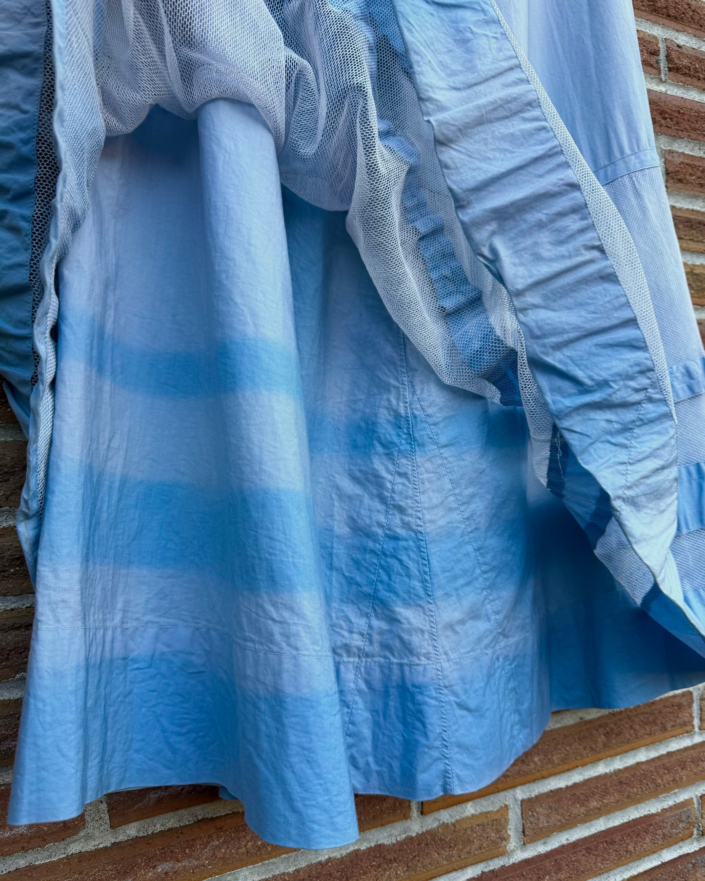 40s Power Blue Cotton Petticoat Skirt [26”]
